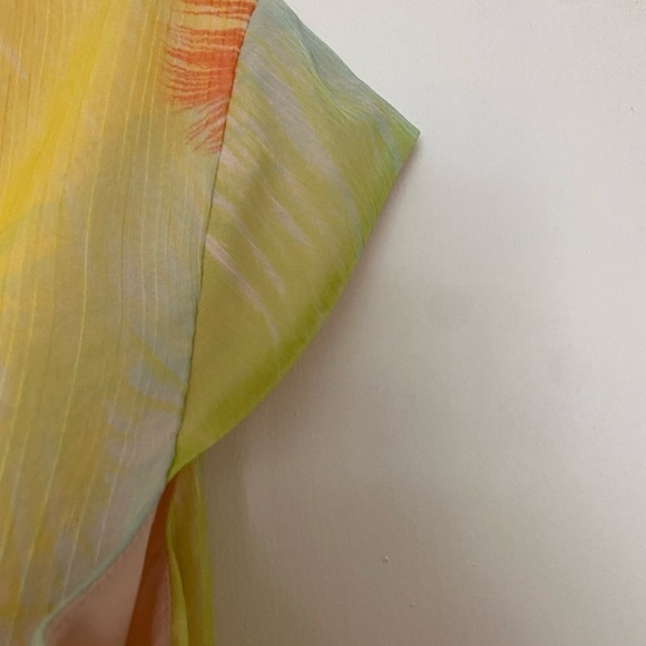 Vince Camuto dress, size 4.  Pastel colors draped and pleated.  Fully lined. - Picture 6 of 8